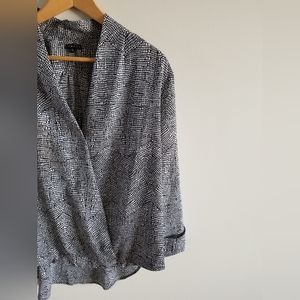 Patterned Oversized Blouse